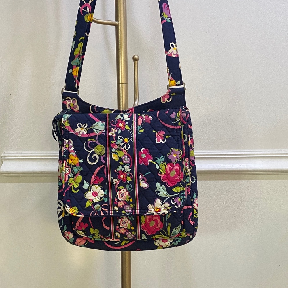 Vera Bradley Navy Floral Shoulder Bag